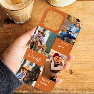 Custom 4 Photo All of Me Loves All of You Brown iPhone 13 Pro Max Case