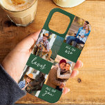 Custom 4 Photo All of Me Loves All of You Green iPhone 13 Pro Max Case<br><div class="desc">Personalised Phone case for iphone 13 pro max (and many other models). The case features a custom photo collage with 4 of your favourite photos and the wording "All of Me Loves All of You". The photo template is set up ready for you to add your photos, which are displayed...</div>