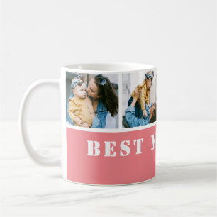 Custom 4 Photo Best Mom Ever Coffee Mug