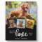 Custom 4 Photo Collage Personalised LOVE and a DOG