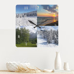 Custom 4 Photo Collage Personalized<br><div class="desc">Upload your photos, and easily create your personalized photo collage wall clock. You can TRANSFER this DESIGN on other Zazzle products and adjust it to fit most of the Zazzle items. Standard Studio designs are made in high-resolution vector graphics for a professional print. Thank you for choosing our designs and...</div>