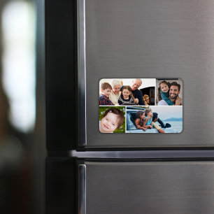 Custom 4 Photo Collage Picture Magnet