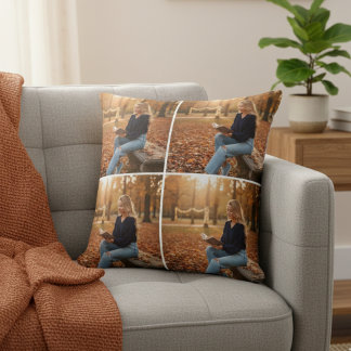 Custom 4-Photo Collage Pillow – Personalized Gift