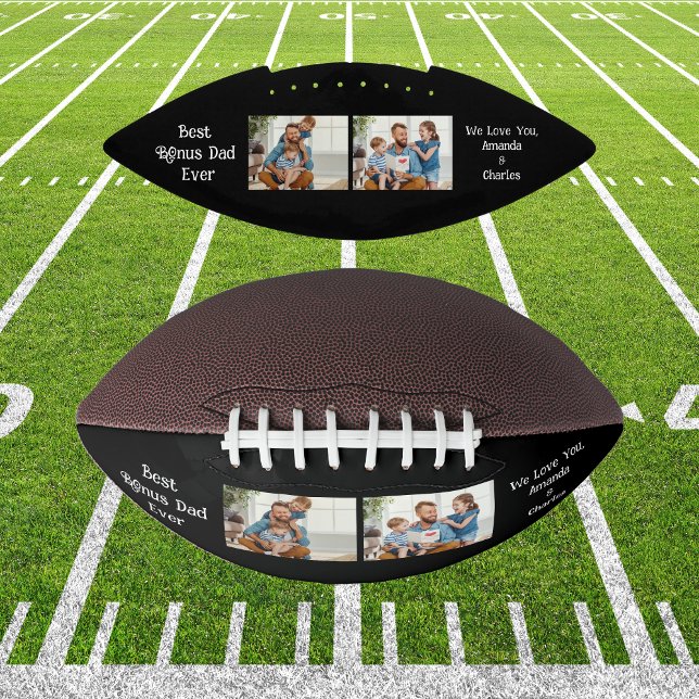 Custom 4 photo collages Bonus dad fathers day Football (Creator Uploaded)