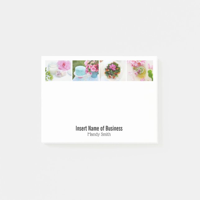 Custom 4 photo DIY day spa beauty pamper women Post-it Notes (Front)