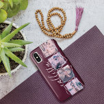 Custom 4 Photo Handwritten Monogram Name Couple Case-Mate iPhone Case<br><div class="desc">This romantic, cool, and modern case is perfect for anyone who wishes to carry their loved one with them. It features four customisable photograph pictures. On top of the photos are white outlined twisted frames for a unique and contemporary touch. It also displays a place for a monogram name on...</div>