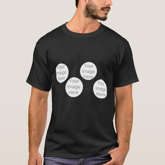 Custom 4-Photo Party T-Shirt – Add Your Images (Front)