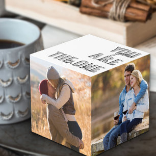 Custom 4 Picture You Are the One Romantic Photo Cube