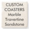 Custom 4" Real Stone Marble Coasters (Cork Backed)