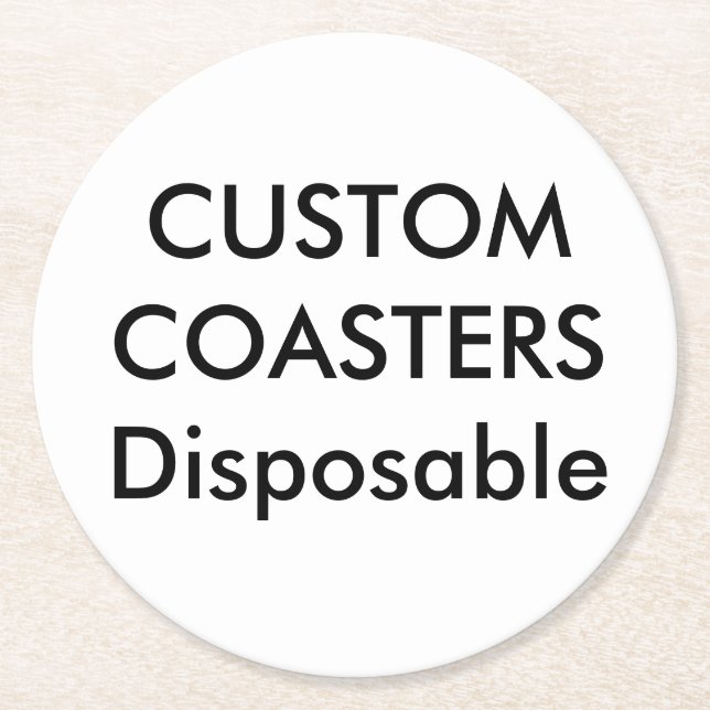 Custom 4" Round Disposable Party Coasters (Front)