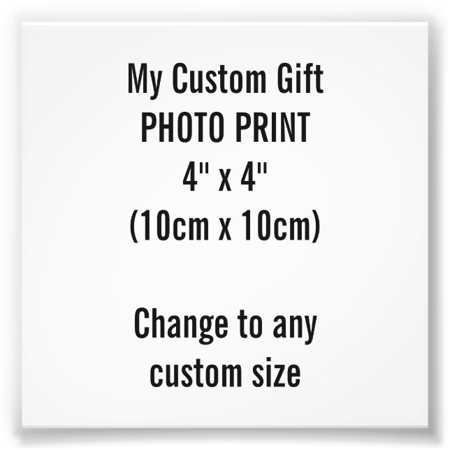 Custom 4" x 4" Photo Print Template (Front)