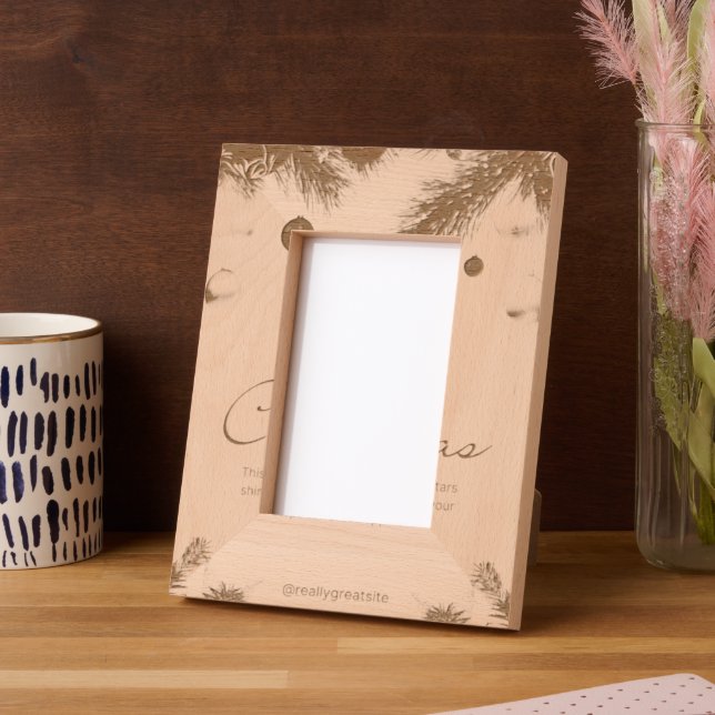 Custom 4" x 6" Portrait, FrameStyle: natural Etched Frames (Left)