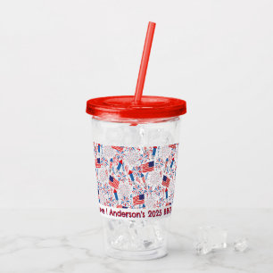 Custom 4th July Acrylic Tumbler