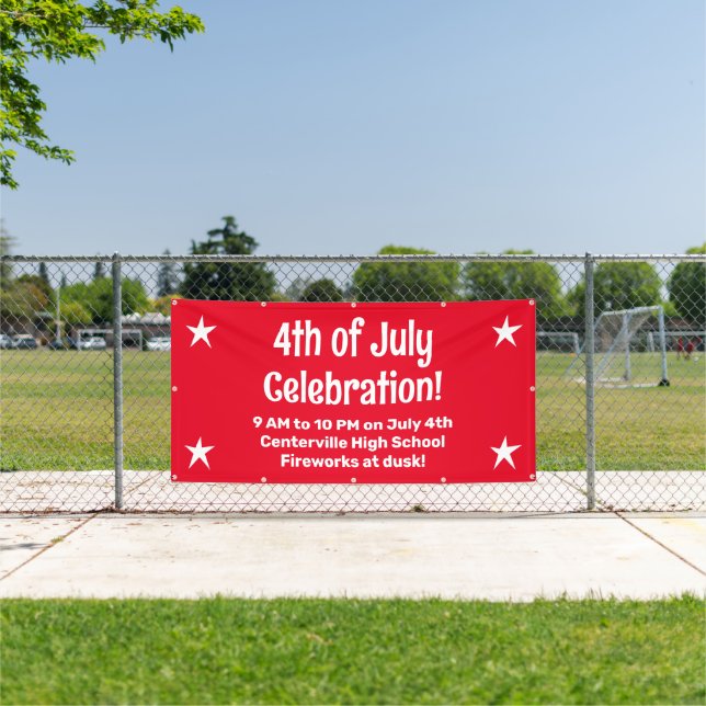 Custom 4th of July Celebration Banner (Insitu)