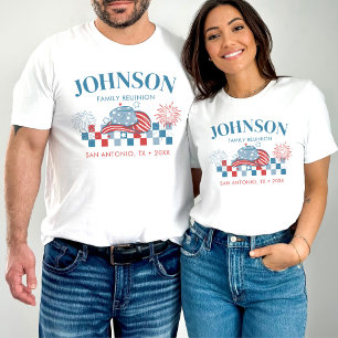 Custom 4th Of July Cowboy Family Reunion Matching T-Shirt