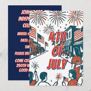 Custom 4th of July Independence Day Celebration Invitation