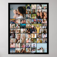 Custom 50 Picture Photo Collage Memory Display