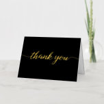 Custom 50th birthday Photo Script thank you Foil Greeting Card<br><div class="desc">Express your gratitude with elegance and sophistication using our "Fiftieth Birthday Thank You Card" featuring Real Gold Foil Metallic Script Calligraphy on a sleek black background. This modern and chic design is the perfect way to convey your appreciation after your 50th birthday celebration. Customise it with a heartfelt message, a...</div>