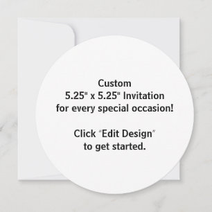 Custom 5.25" x 5.25" Flat Invitation Card