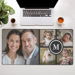 Custom 5 Photo Collage Black Family Desk Mat<br><div class="desc">Personalise your workspace with this elegant desk mat featuring a customisable 5-photo collage design and black accents. Perfect for showcasing family memories,  pets,  or favourite moments,  this desk mat combines functionality with sentimental value,  making it ideal for home offices or gifting.</div>