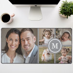 Custom 5 Photo Collage Grey Family Desk Mat<br><div class="desc">Personalise your workspace with this elegant desk mat featuring a customisable 5-photo collage design and grey accents. Perfect for showcasing family memories,  pets,  or favourite moments,  this desk mat combines functionality with sentimental value,  making it ideal for home offices or gifting.</div>