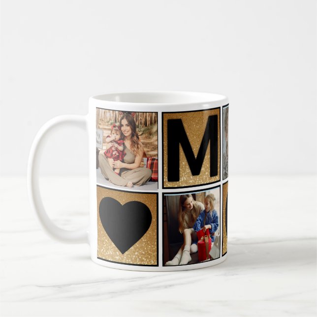 Custom 5 Photo Collage Mug Personalised Gift Idea (Left)