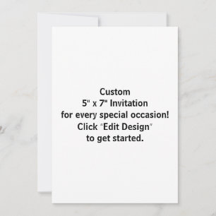 Custom 5" x 7" Flat Invitation Card