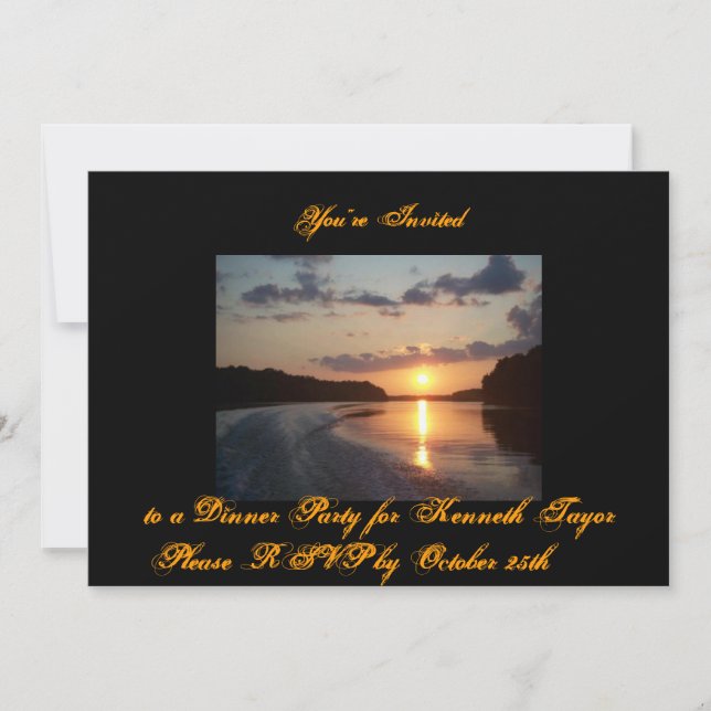 Custom 5x7 Dinner Party Invitations Announcements (Front)