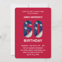 Custom 60th Birthday Family BBQ Party 4th July