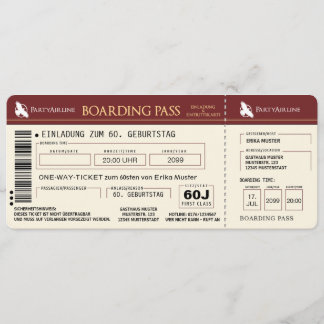 custom 60th birthday invitation card