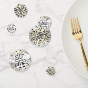 Custom 60th Diamond Anniversary Table Confetti