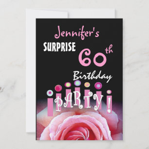 Custom 60th SURPRISE Birthday Party Invitation