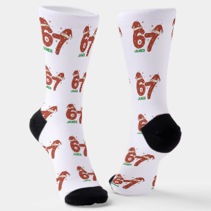 Custom 67 Sock, Custom 67 Funny Christmas Gift Socks