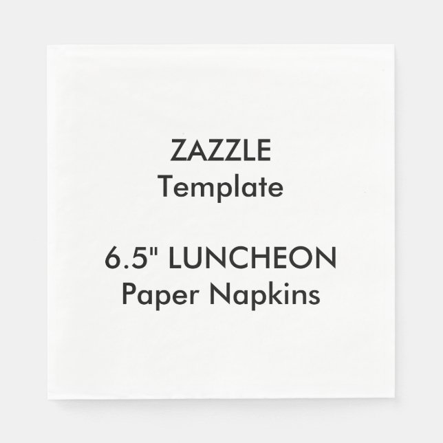 Custom 6.5" LUNCHEON Disposable Paper Napkins (Front)