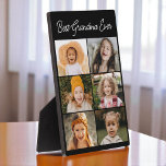 Custom 6 Photo Collage Best Grandma Ever  Plaque<br><div class="desc">Celebrate the heart of your family with this beautiful 6-photo collage plaque customised just for Grandma. Featuring the phrase “Best Grandma Ever” and space for six cherished photos, this elegant keepsake is perfect for Mother’s Day, birthdays, or just because. Add meaningful memories, names, or a short message to create a...</div>