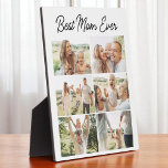 Custom 6 Photo Collage Best Mum Ever  Plaque<br><div class="desc">Design a unique and heartfelt gift with this custom 6 photo collage plaque featuring the words Best Mum Ever. This high-quality wood plaque is the perfect way to celebrate Mum with your favourite memories. Ideal for Mothers Day, birthdays, or just because, it is printed on durable birch or maple wood...</div>