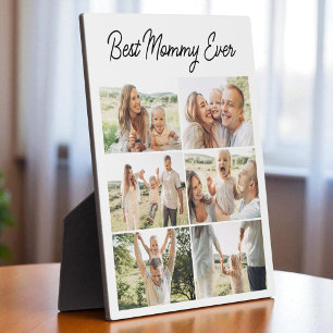 Custom 6 Photo Collage Best Mummy Ever Plaque