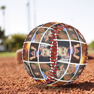 Custom 6 Photo Collage Picture Pattern Baseball