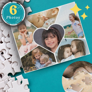 Custom 6 Photo Collage Puzzle - Personalised Gift 