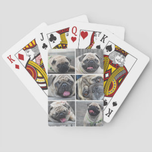 Custom 6 photos collage dog-lover  playing cards