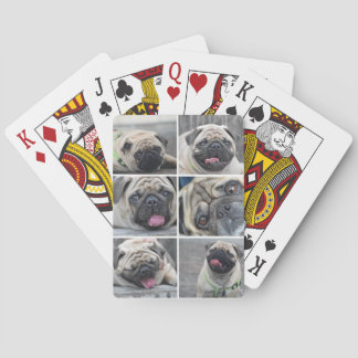 Custom 6 photos collage dog-lover playing cards
