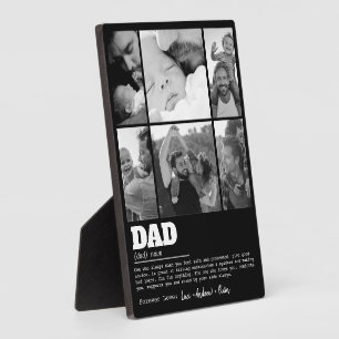 Custom 6 Photos Dad Meaning Message Father's Day Plaque