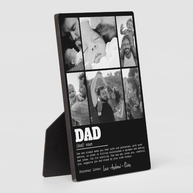 Custom 6 Photos Dad Meaning Message Father's Day Plaque (Side)