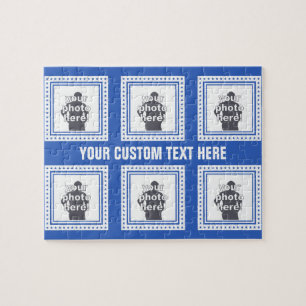 CUSTOM 6 PHOTOS, TEXT & COLOR puzzle