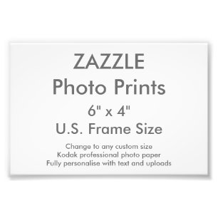 Custom 6" x 4" Photo Print (US Frame Size)
