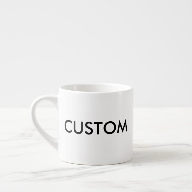 Custom 6oz White Espresso Coffee Cup (Left)