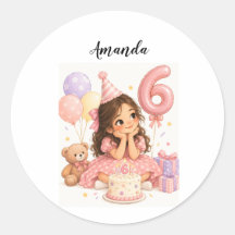 custom 6th birthday girl