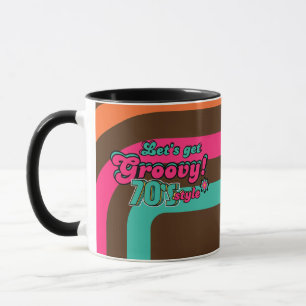 Custom 70's Retro Disco Birthday Boogie Groovy  Mug