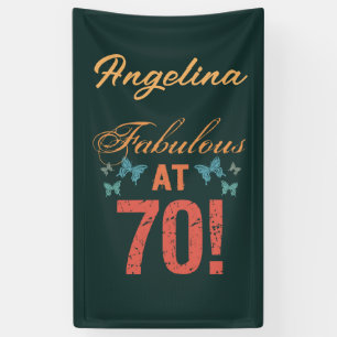 Custom 70th Birthday Fabulous Banner