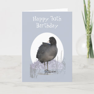 Custom 70th Birthday "Old Coot" Funny Bird Humor Card